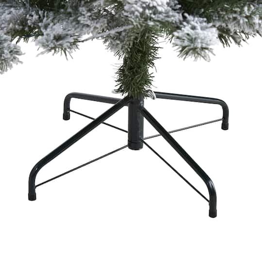 4ft. Pre-Lit Flocked West Virginia Fir Artificial Christmas Tree, Clear LED Lights